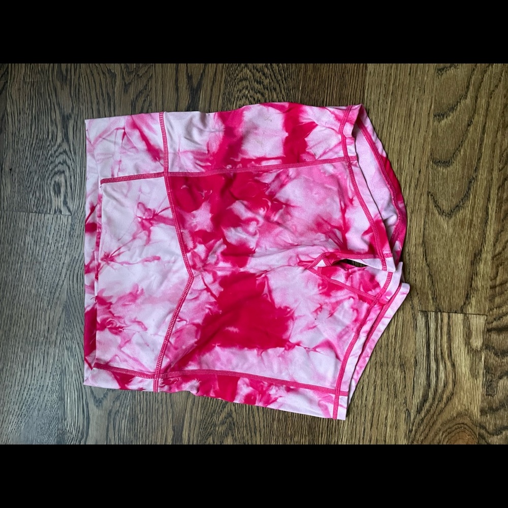 BALANCE ATHLETICA pink tie dye shorts